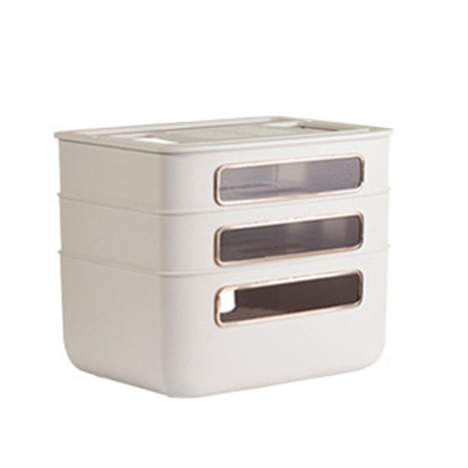 Router Storage Box Multi Hole Detachable Design Plastic Anti Drop Cable Management Case White 3 Layer