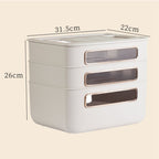 Router Storage Box Multi Hole Detachable Design Plastic Anti Drop Cable Management Case White 3 Layer