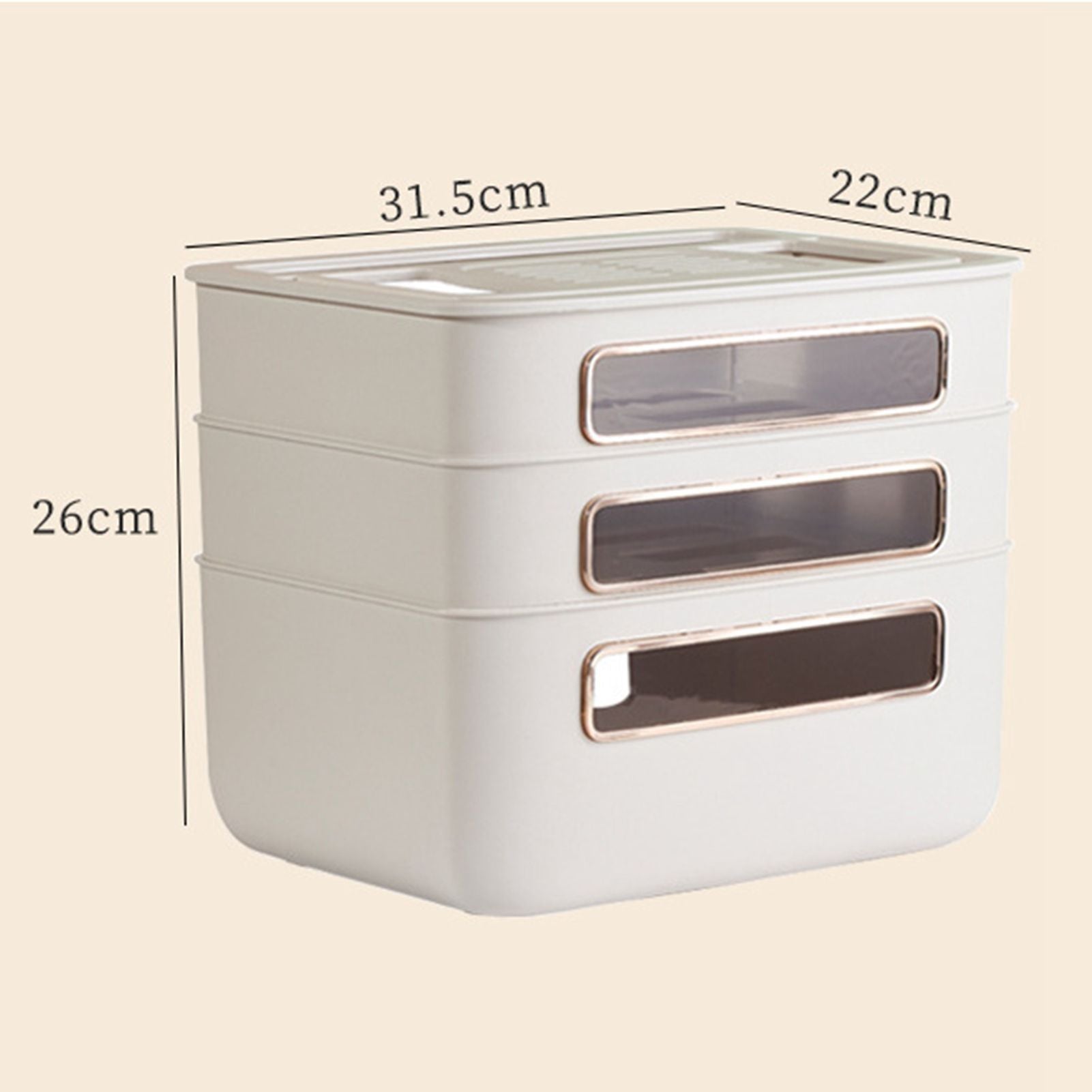 Router Storage Box Multi Hole Detachable Design Plastic Anti Drop Cable Management Case White 3 Layer
