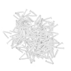 100pcs Pig Umbilical Cord Clamps White Plastic Livestock Umbilical Cord Clips for Production with 1 Hemostatic Forcep
