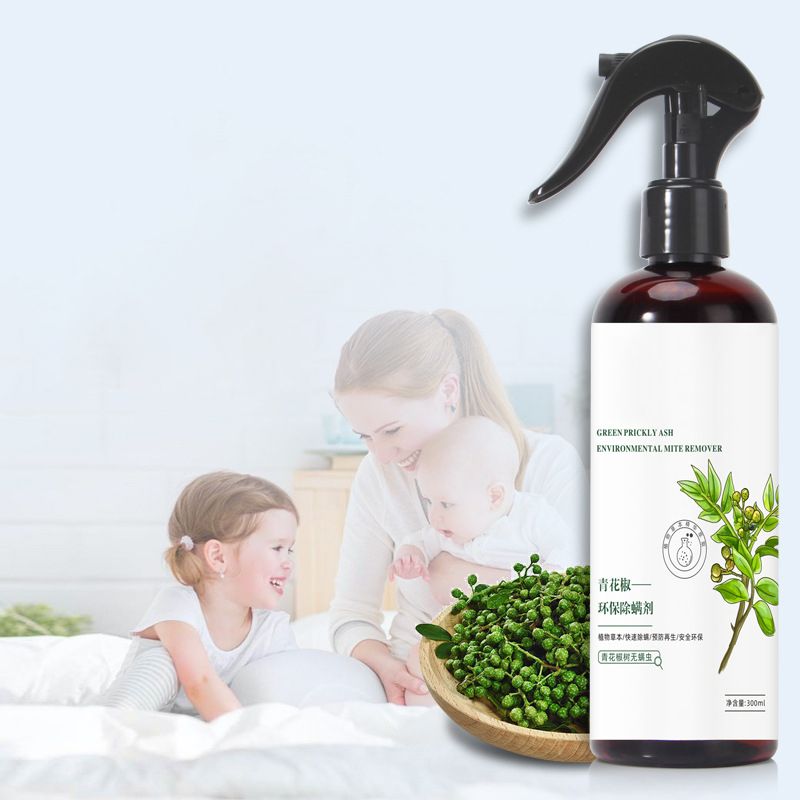 Mite Killer Green Pepper Environmental Protection Plastic Mite Removal Sprayer for Bed Sofa Home 300ml