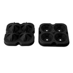 4 Hole Diamond Shaped Ice Cube Mold Silicone Ice Cube Trays for Cake Molds DIY Chocolate Candy Black