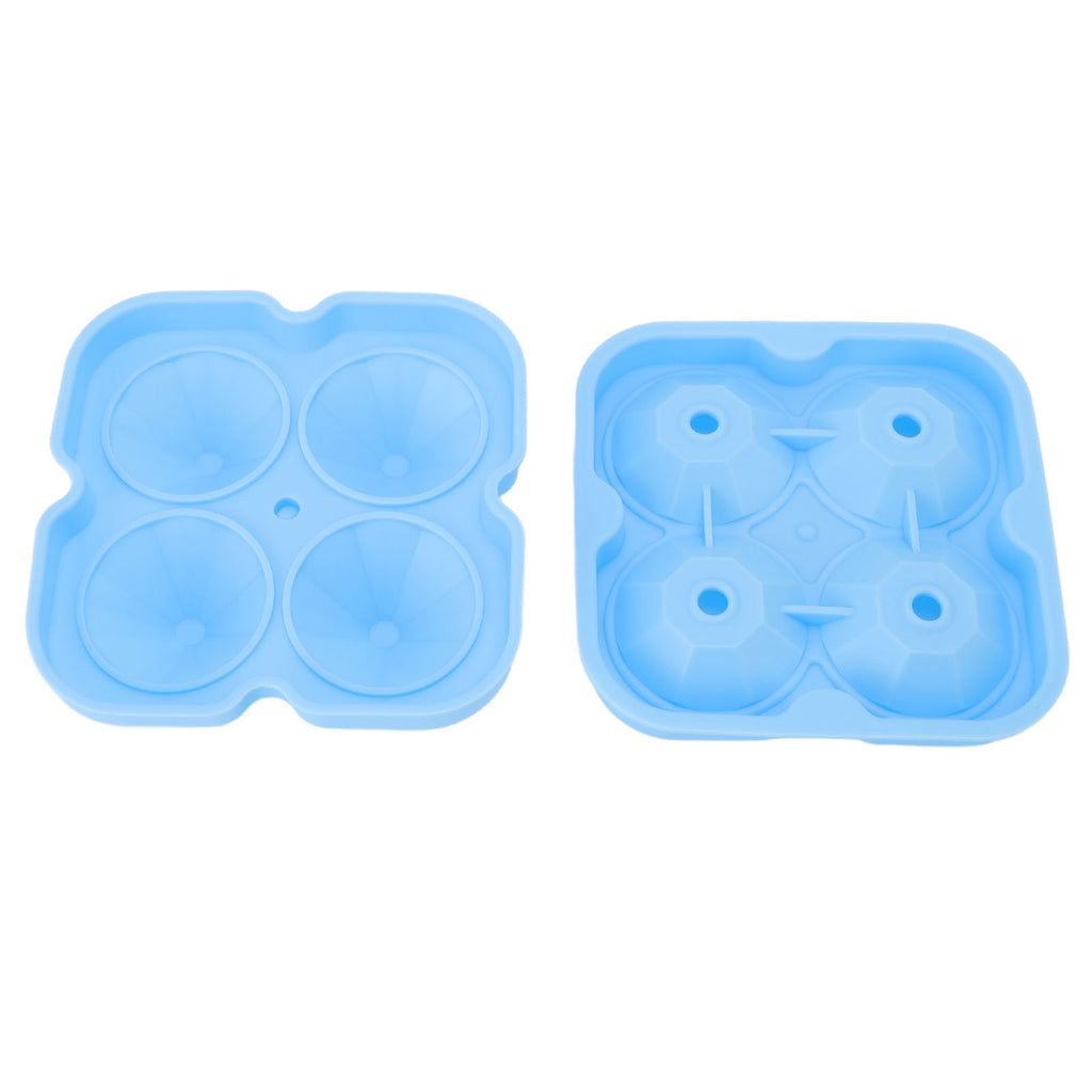4 Hole Diamond Shaped Ice Cube Mold Silicone Ice Cube Trays for Cake Molds DIY Chocolate Candy Blue