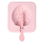 Popsicle Molds Reusable Stackable DIY Silicone Ice Cream Popsicle Cakesickle Molds Kitchen Tools with Lid Stick Strawberry
