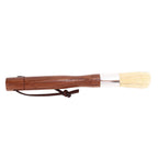 Coffee Grinder Cleaning Brush Black Walnut Coffee Powder Cleaning Brush Coffee Bar Bristle Brush with Lanyard