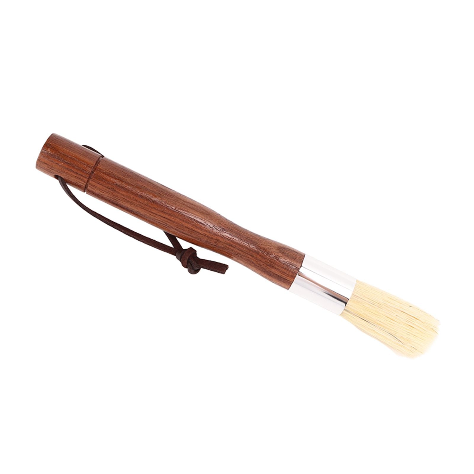 Coffee Grinder Cleaning Brush Black Walnut Coffee Powder Cleaning Brush Coffee Bar Bristle Brush with Lanyard