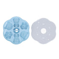 Jelly Mold Silicone Lovely Bear Cat Paw Ice Cube Cake Pudding Kitchen Mould with Lid for Home Kitchen Blue