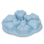 Jelly Mold Silicone Lovely Bear Cat Paw Ice Cube Cake Pudding Kitchen Mould with Lid for Home Kitchen Blue
