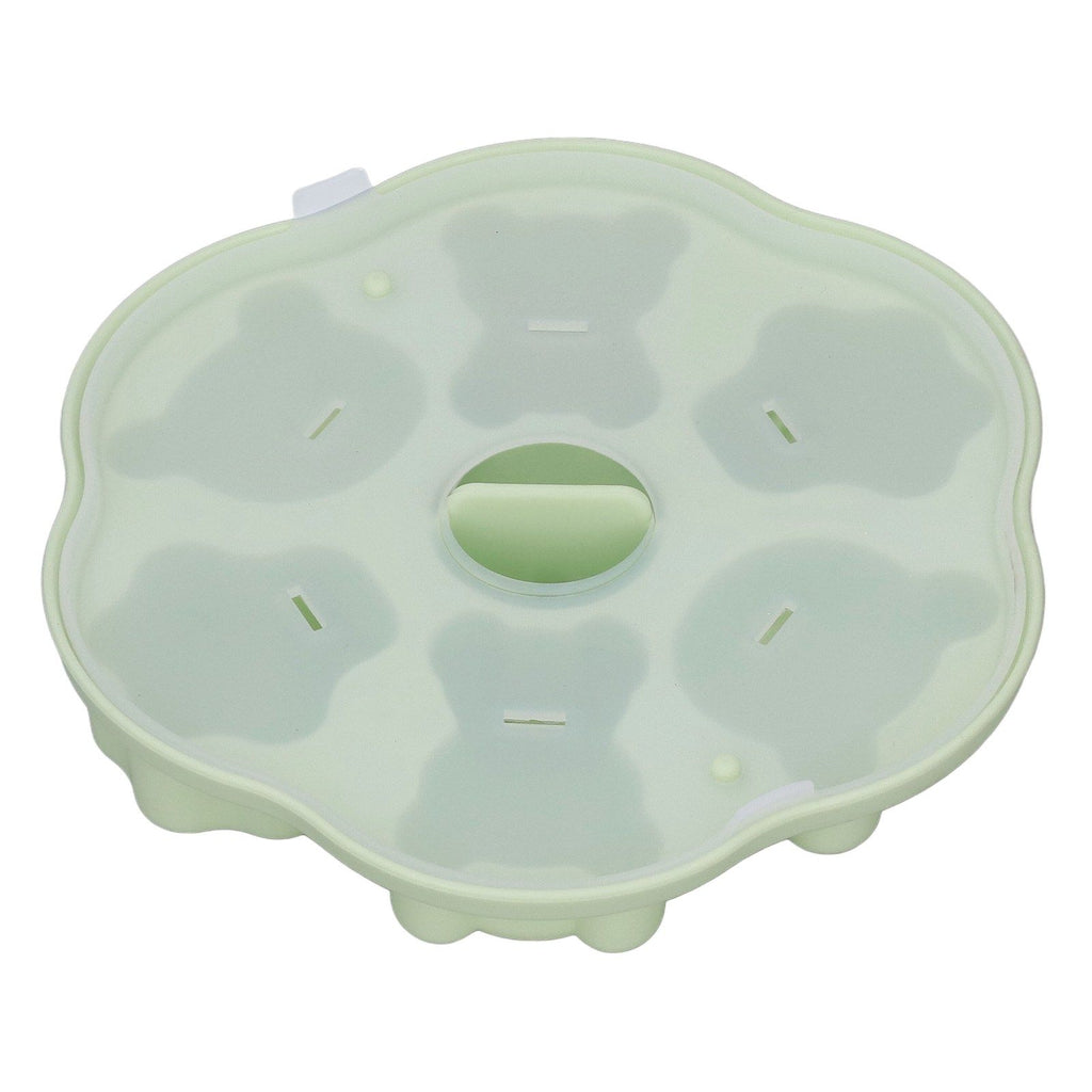 Jelly Mold Silicone Lovely Bear Cat Paw Ice Cube Cake Pudding Kitchen Mould with Lid for Home Kitchen Green