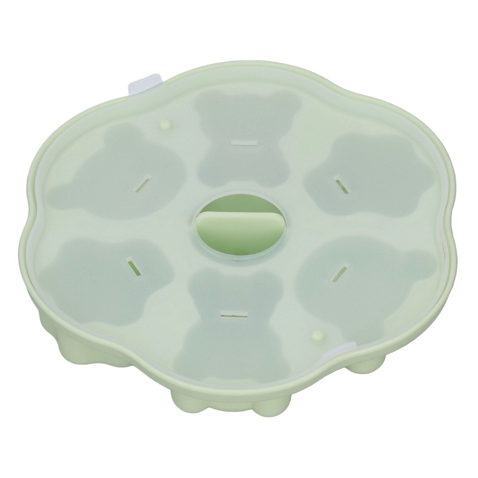 Jelly Mold Silicone Lovely Bear Cat Paw Ice Cube Cake Pudding Kitchen Mould with Lid for Home Kitchen Green