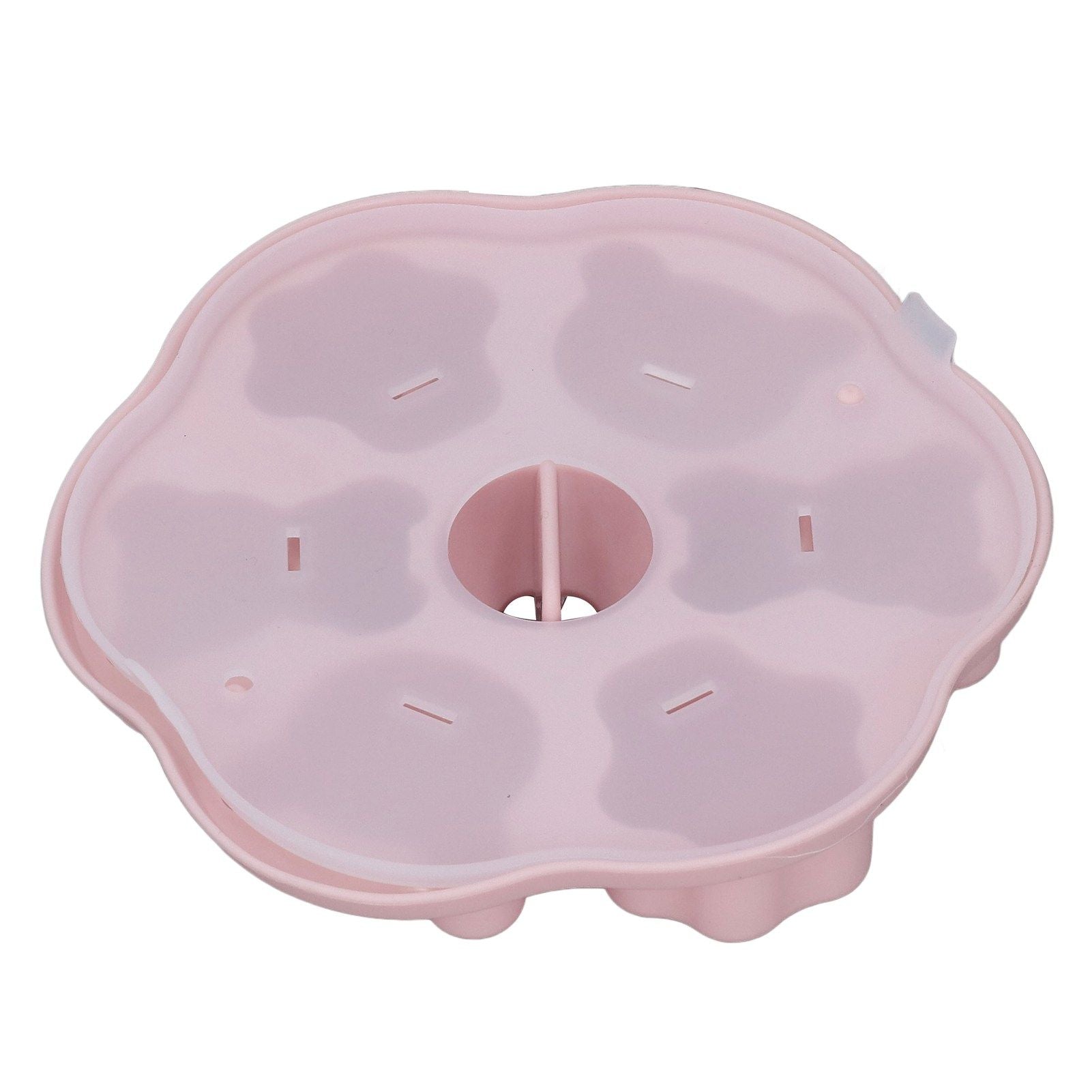 Jelly Mold Silicone Lovely Bear Cat Paw Ice Cube Cake Pudding Kitchen Mould with Lid for Home Kitchen Pink