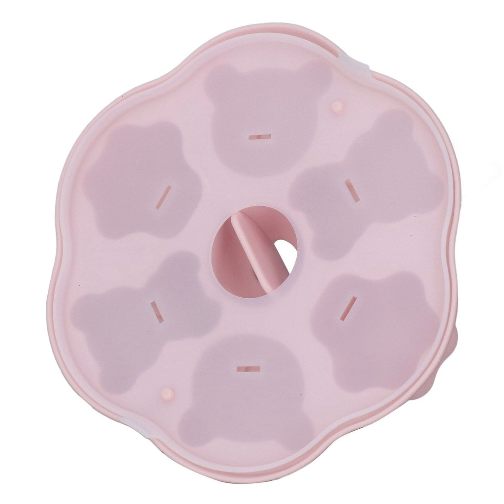 Jelly Mold Silicone Lovely Bear Cat Paw Ice Cube Cake Pudding Kitchen Mould with Lid for Home Kitchen Pink