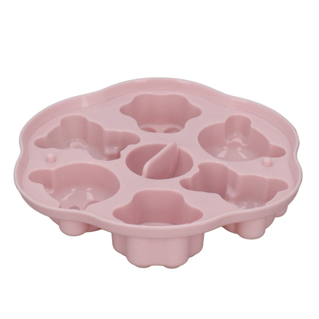 Jelly Mold Silicone Lovely Bear Cat Paw Ice Cube Cake Pudding Kitchen Mould with Lid for Home Kitchen Pink