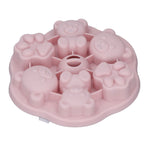 Jelly Mold Silicone Lovely Bear Cat Paw Ice Cube Cake Pudding Kitchen Mould with Lid for Home Kitchen Pink