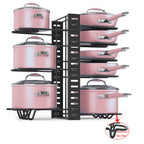Multi Layer Pot Shelf Thicken Iron Art Pot Holder for Cutting Board Chopping Board Pot Cover 8 Layers