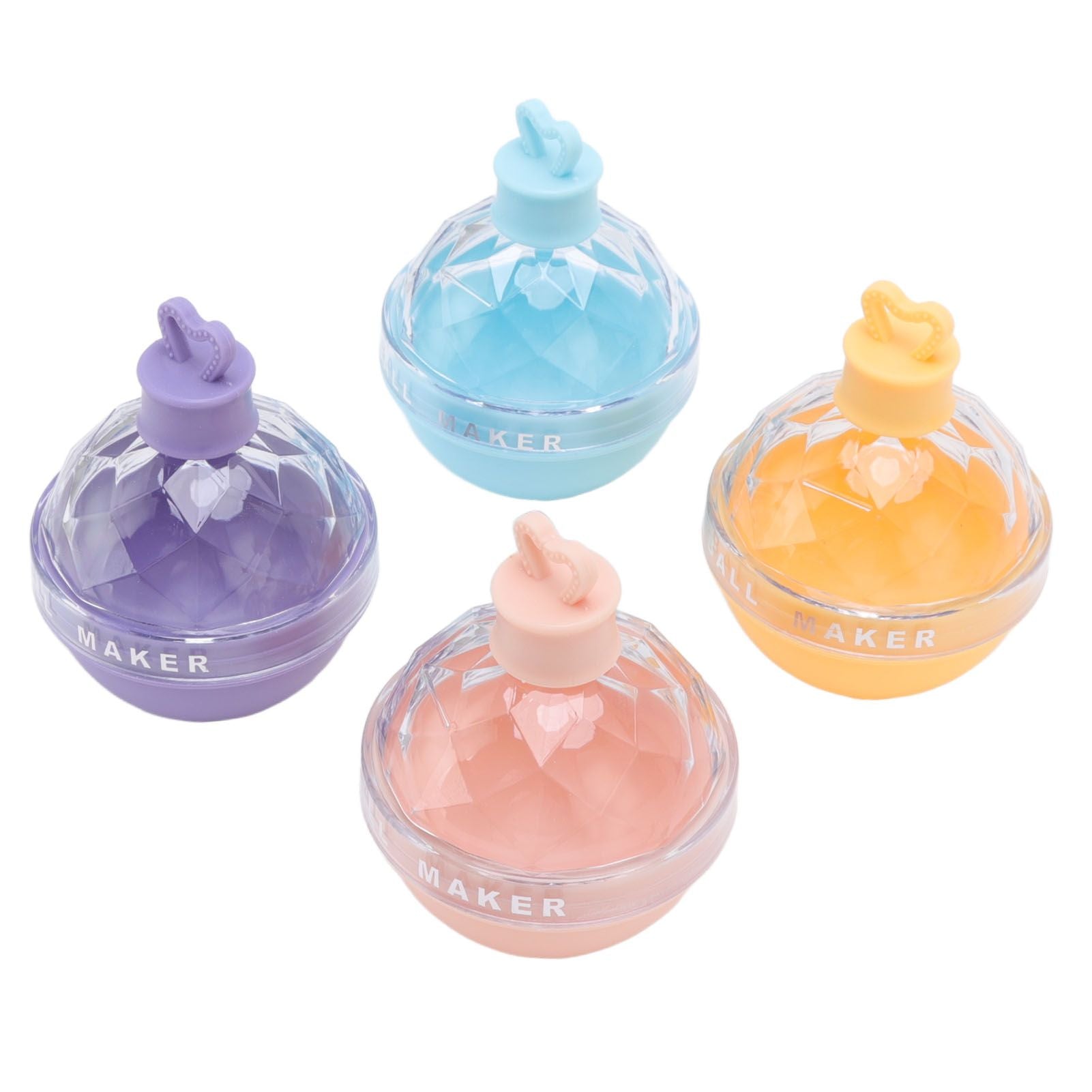 4 PCS Ice Hockey Mold Innovative Large Round Ball Ice Mold Spherical Ice Tray with Lid