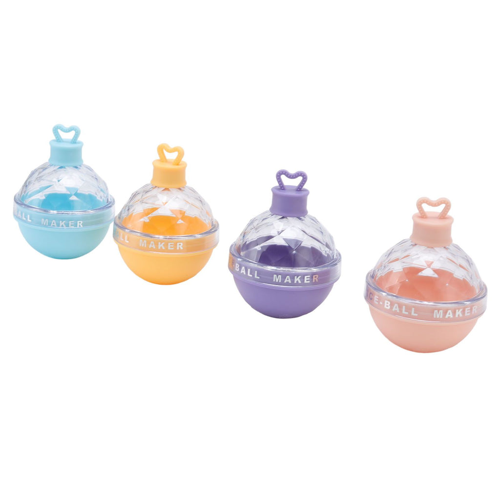 4 PCS Ice Hockey Mold Innovative Large Round Ball Ice Mold Spherical Ice Tray with Lid