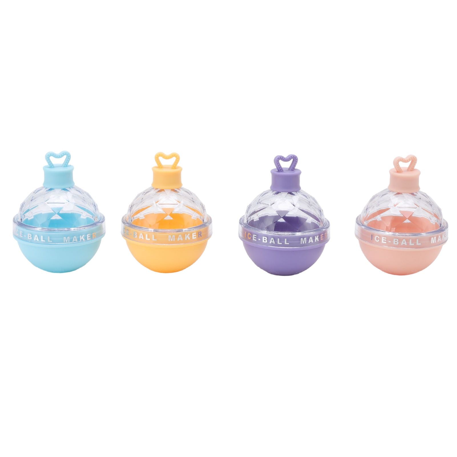 4 PCS Ice Hockey Mold Innovative Large Round Ball Ice Mold Spherical Ice Tray with Lid