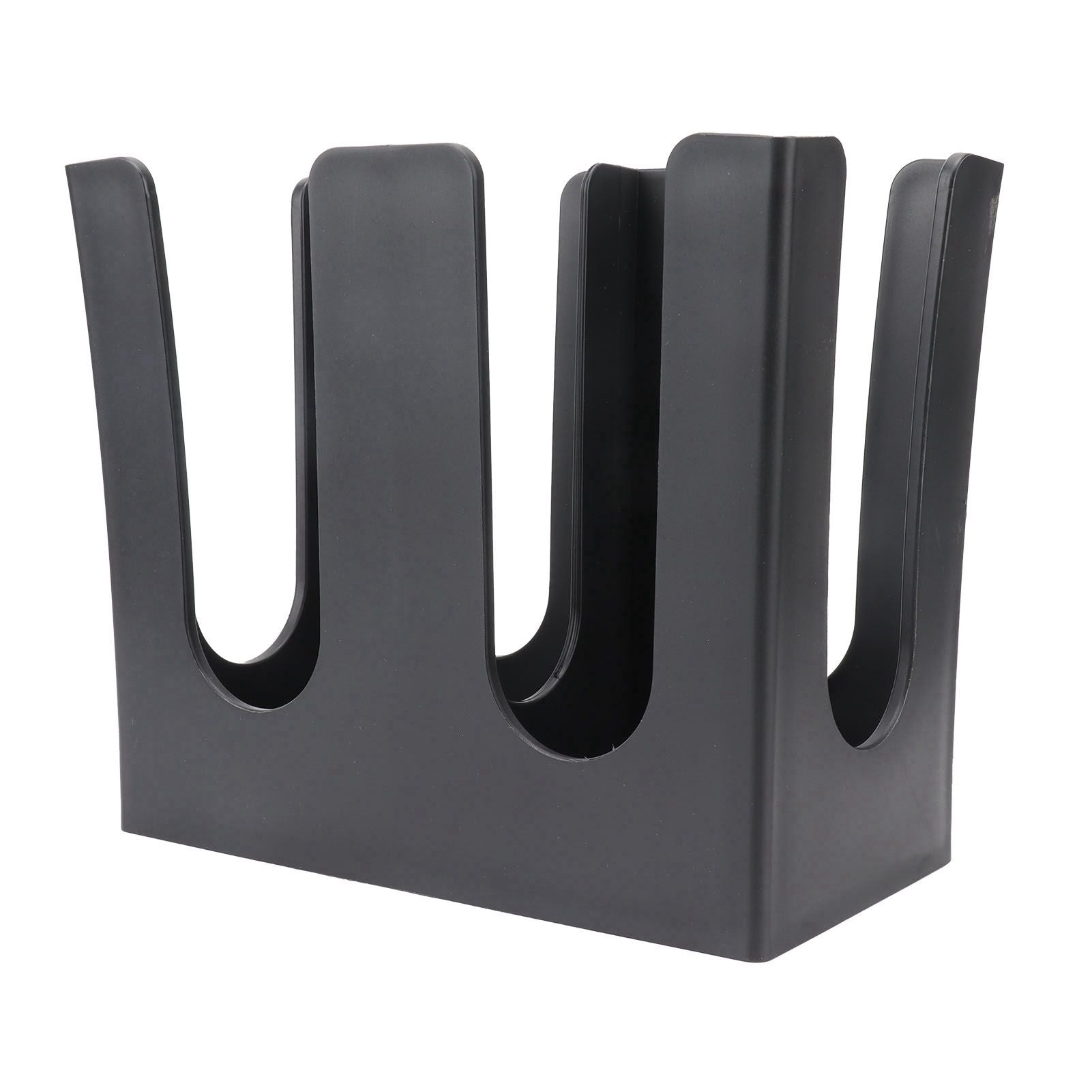 Cup and Lid Holder Plastic Straight 2 Compartments Black Paper Cup Holder Organizer for Disposable Cup Tea Shop