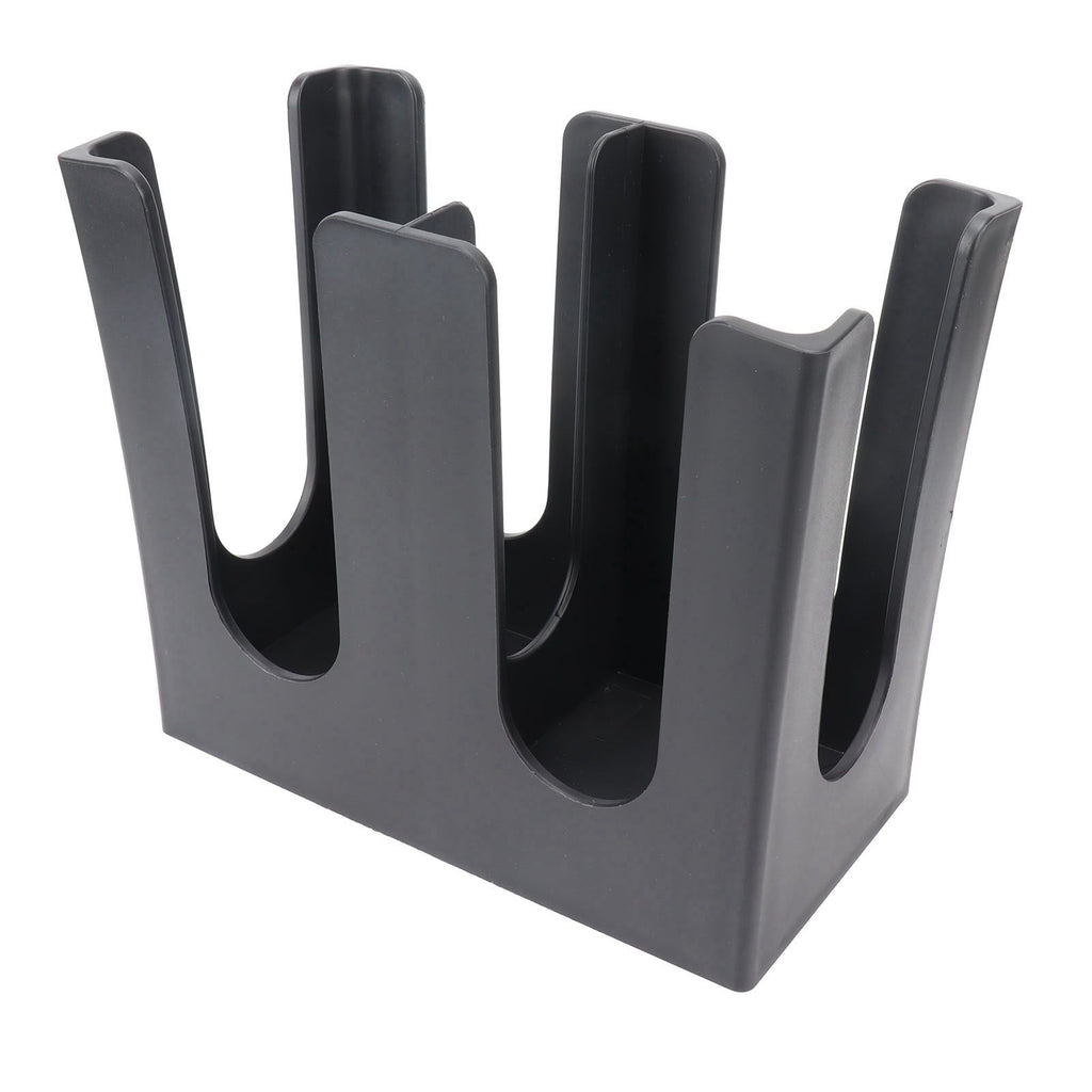Cup and Lid Holder Plastic Straight 2 Compartments Black Paper Cup Holder Organizer for Disposable Cup Tea Shop