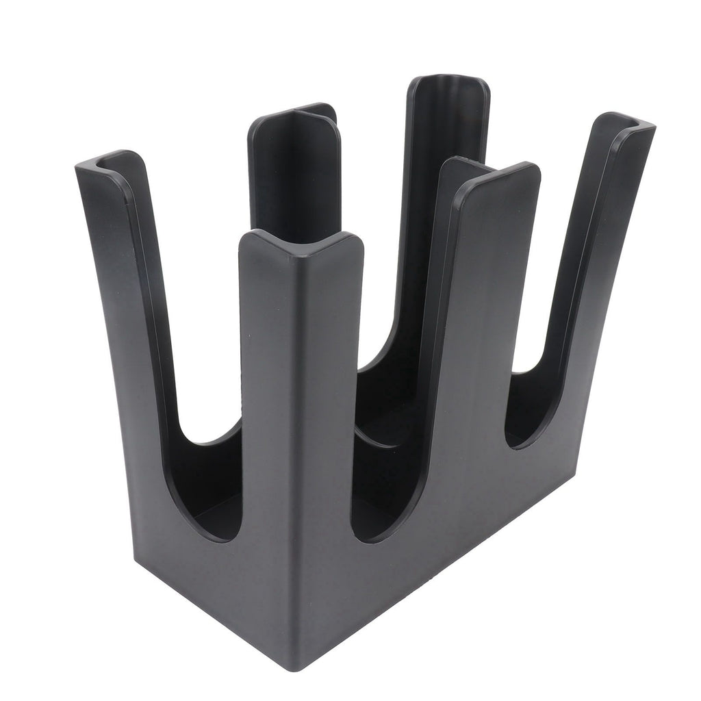 Cup and Lid Holder Plastic Straight 2 Compartments Black Paper Cup Holder Organizer for Disposable Cup Tea Shop