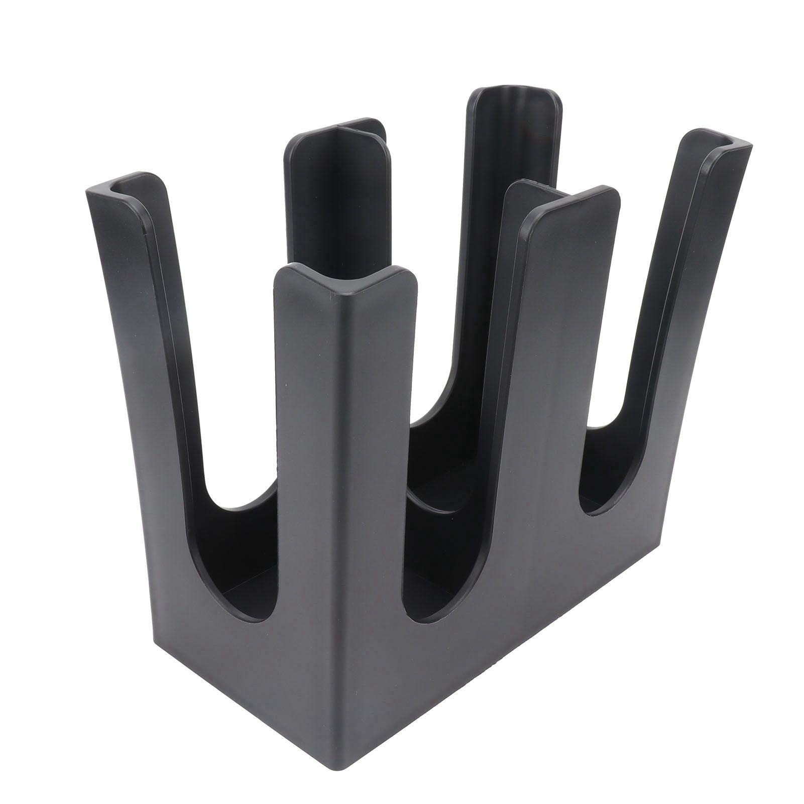 Cup and Lid Holder Plastic Straight 2 Compartments Black Paper Cup Holder Organizer for Disposable Cup Tea Shop