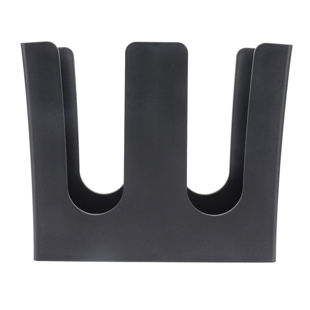 Cup and Lid Holder Plastic Straight 2 Compartments Black Paper Cup Holder Organizer for Disposable Cup Tea Shop