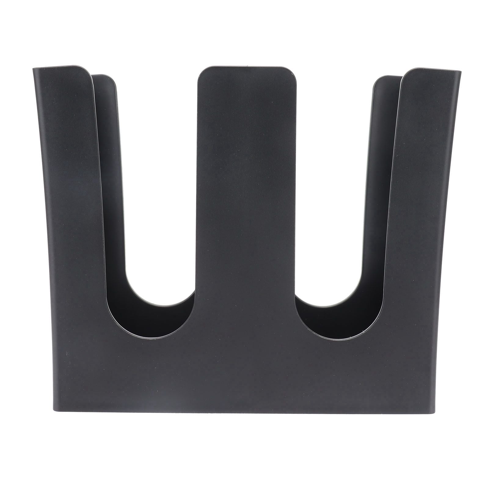 Cup and Lid Holder Plastic Straight 2 Compartments Black Paper Cup Holder Organizer for Disposable Cup Tea Shop