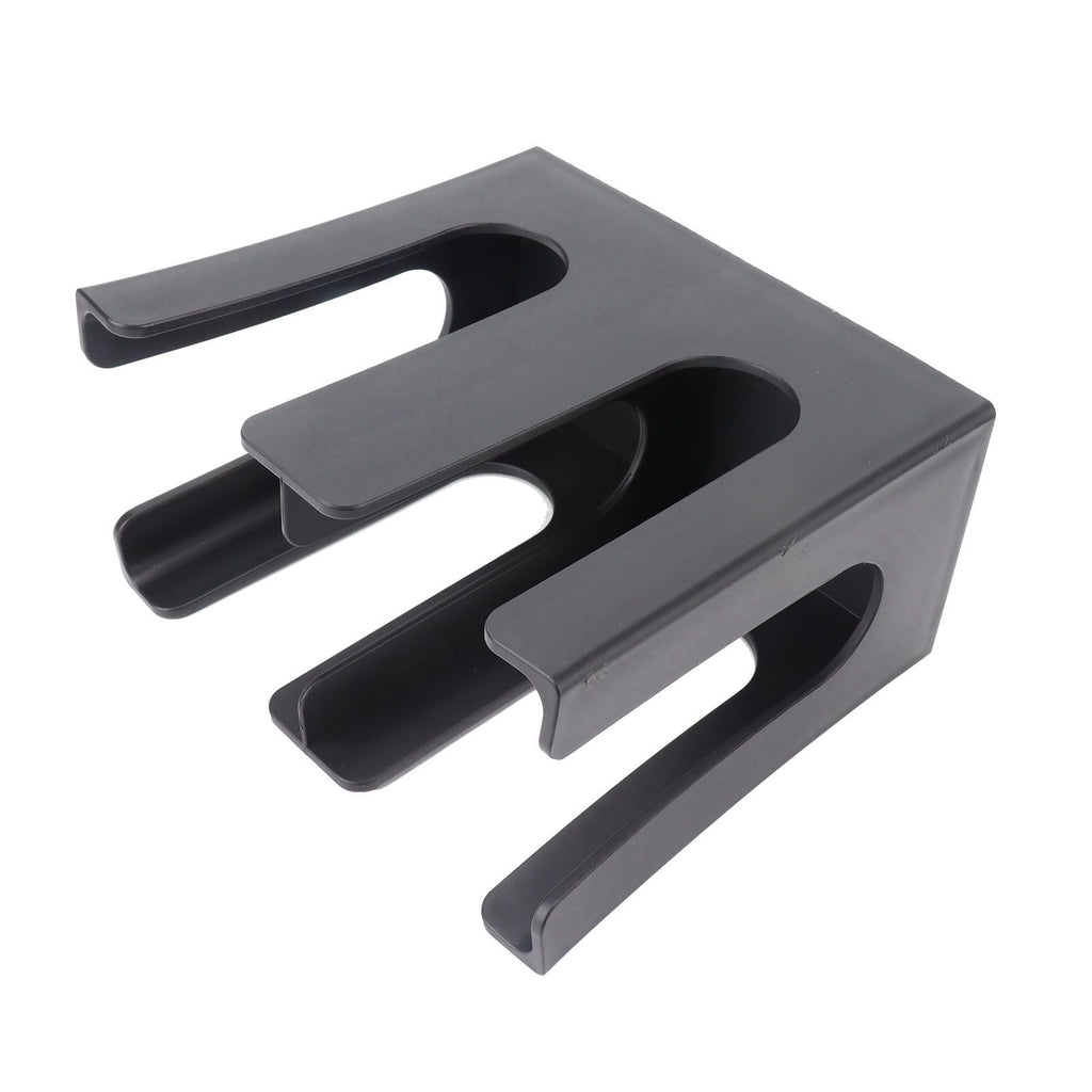 Cup and Lid Holder Plastic Straight 2 Compartments Black Paper Cup Holder Organizer for Disposable Cup Tea Shop