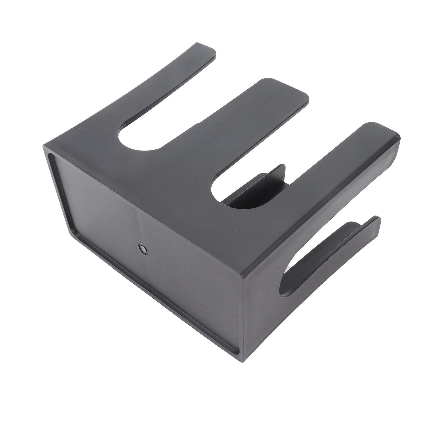 Cup and Lid Holder Plastic Straight 2 Compartments Black Paper Cup Holder Organizer for Disposable Cup Tea Shop