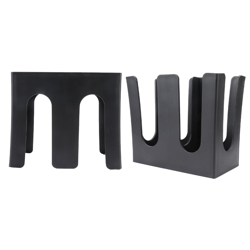 Cup and Lid Holder Plastic Straight 2 Compartments Black Paper Cup Holder Organizer for Disposable Cup Tea Shop