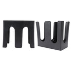 Cup and Lid Holder Plastic Straight 2 Compartments Black Paper Cup Holder Organizer for Disposable Cup Tea Shop
