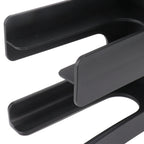 Cup and Lid Holder Plastic Straight 2 Compartments Black Paper Cup Holder Organizer for Disposable Cup Tea Shop