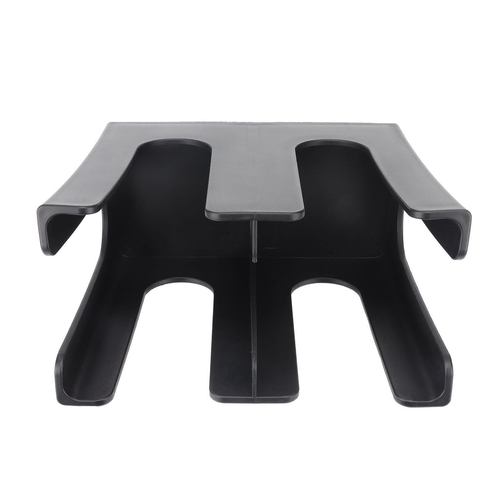 Cup and Lid Holder Plastic Straight 2 Compartments Black Paper Cup Holder Organizer for Disposable Cup Tea Shop
