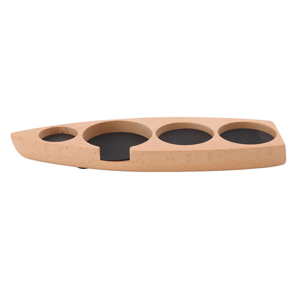 Wooden Coffee Tamper Holder Coffee Tamper Mat Stand Coffee Maker Support Storage Base Beech Small for 51mm/2.0in 53mm/2.1in