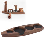 Wooden Coffee Tamper Holder Coffee Tamper Mat Stand Coffee Maker Support Storage Base Walnut Small for 51mm/2.0in 53mm/2.1in