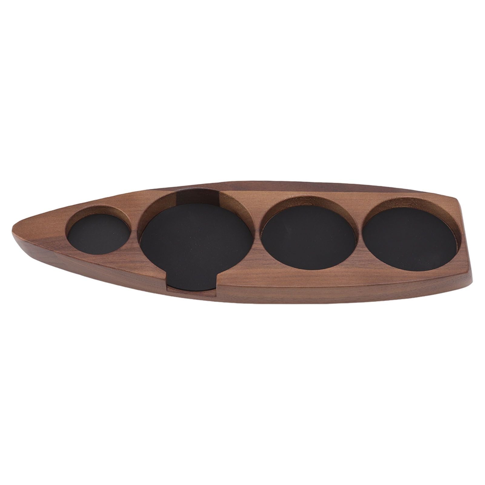 Wooden Coffee Tamper Holder Coffee Tamper Mat Stand Coffee Maker Support Storage Base Walnut Large for 58mm/2.3in