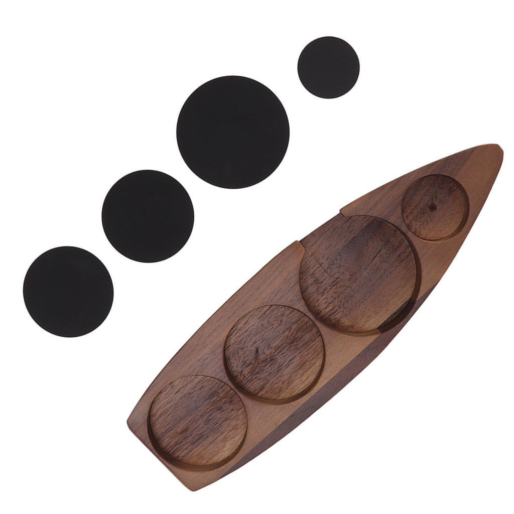 Wooden Coffee Tamper Holder Coffee Tamper Mat Stand Coffee Maker Support Storage Base Walnut Large for 58mm/2.3in