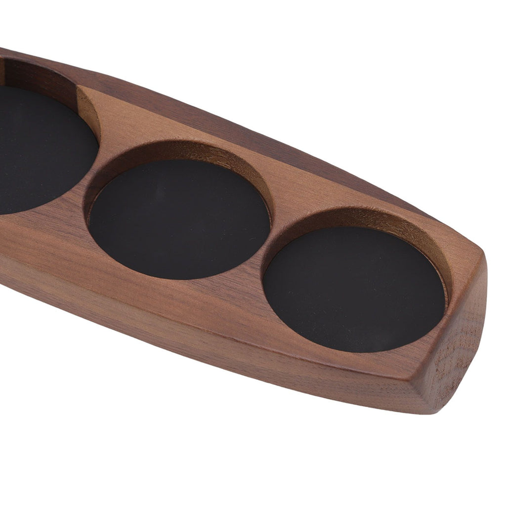 Wooden Coffee Tamper Holder Coffee Tamper Mat Stand Coffee Maker Support Storage Base Walnut Large for 58mm/2.3in