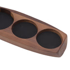 Wooden Coffee Tamper Holder Coffee Tamper Mat Stand Coffee Maker Support Storage Base Walnut Large for 58mm/2.3in
