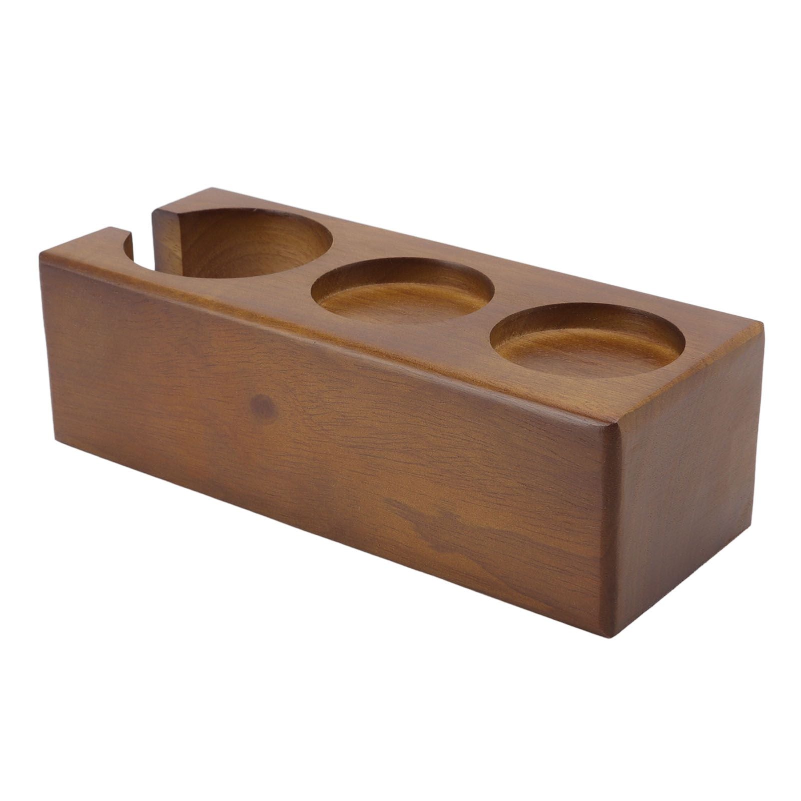 Coffee Filter Tamper Holder Beech Environmental Protection Coffee Tamper Station Base for Home Bar Cafe Brown