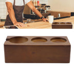 Coffee Filter Tamper Holder Beech Environmental Protection Coffee Tamper Station Base for Home Bar Cafe Brown