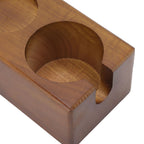 Coffee Filter Tamper Holder Beech Environmental Protection Coffee Tamper Station Base for Home Bar Cafe Brown