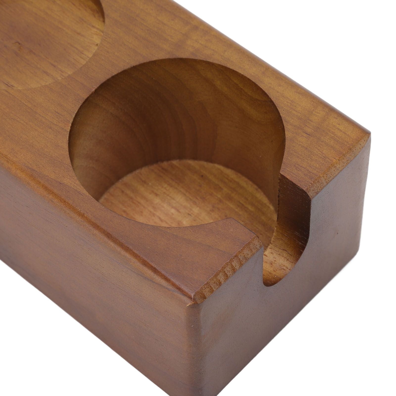 Coffee Filter Tamper Holder Beech Environmental Protection Coffee Tamper Station Base for Home Bar Cafe Brown