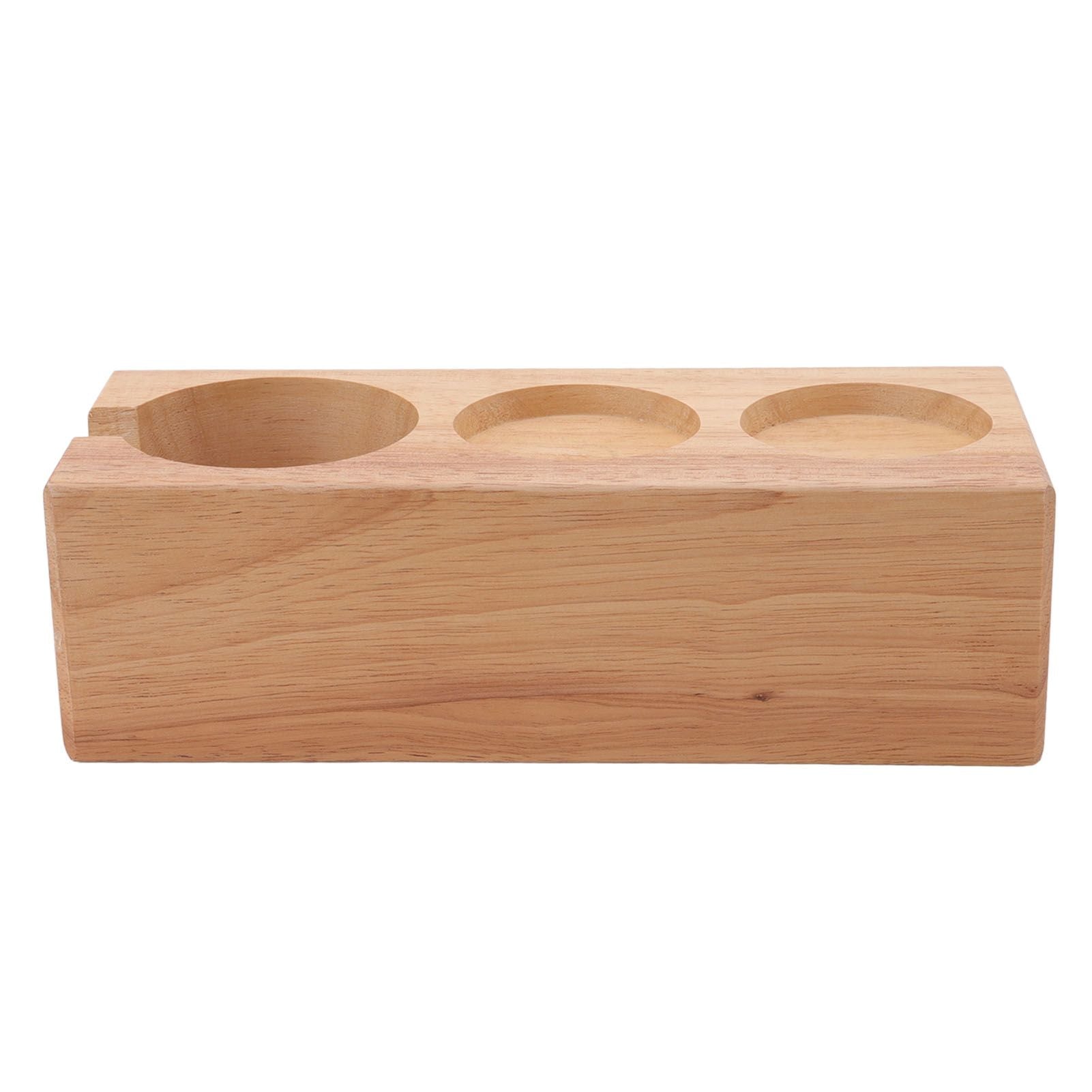 Coffee Filter Tamper Holder Beech Environmental Protection Coffee Tamper Station Base for Home Bar Cafe Wood Color