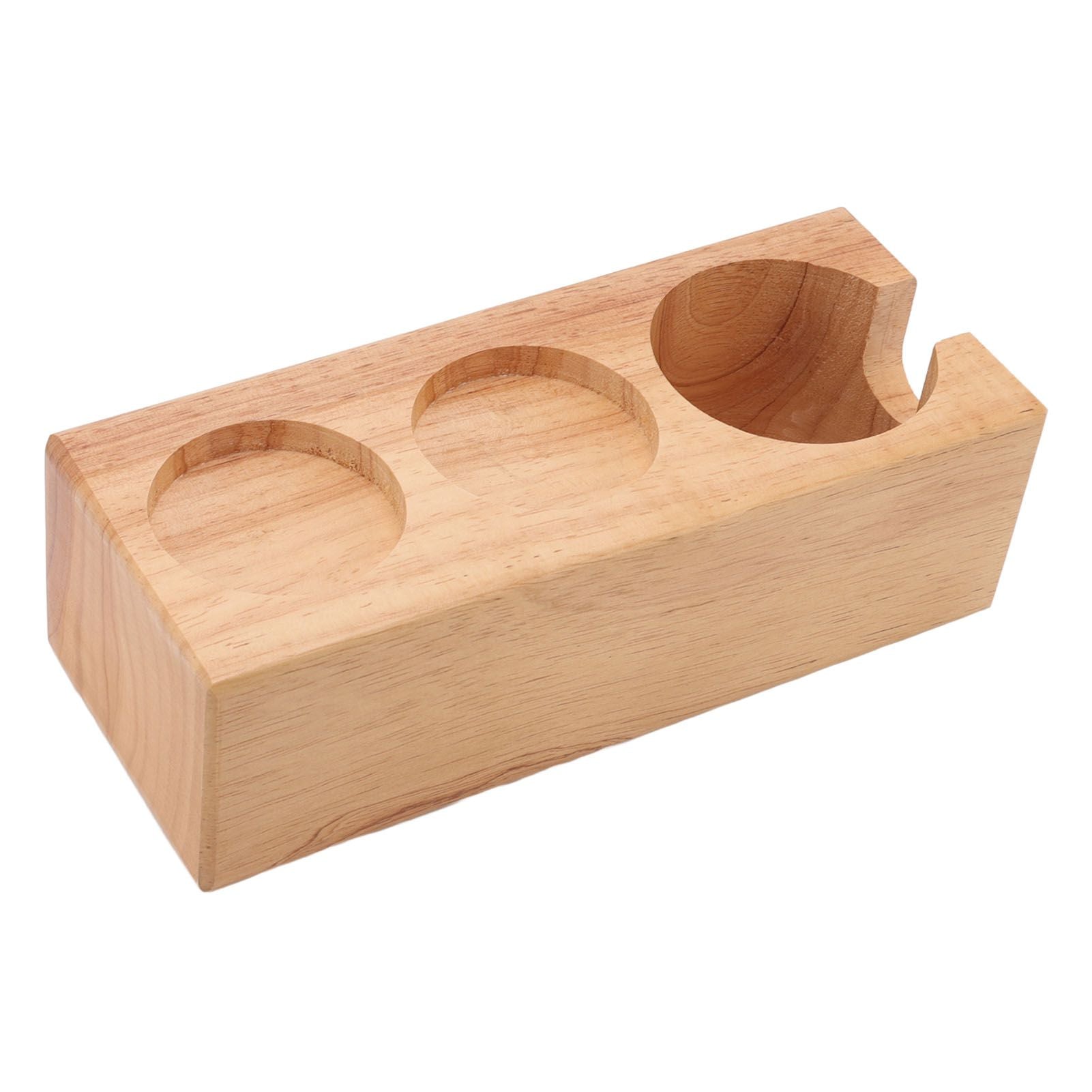 Coffee Filter Tamper Holder Beech Environmental Protection Coffee Tamper Station Base for Home Bar Cafe Wood Color