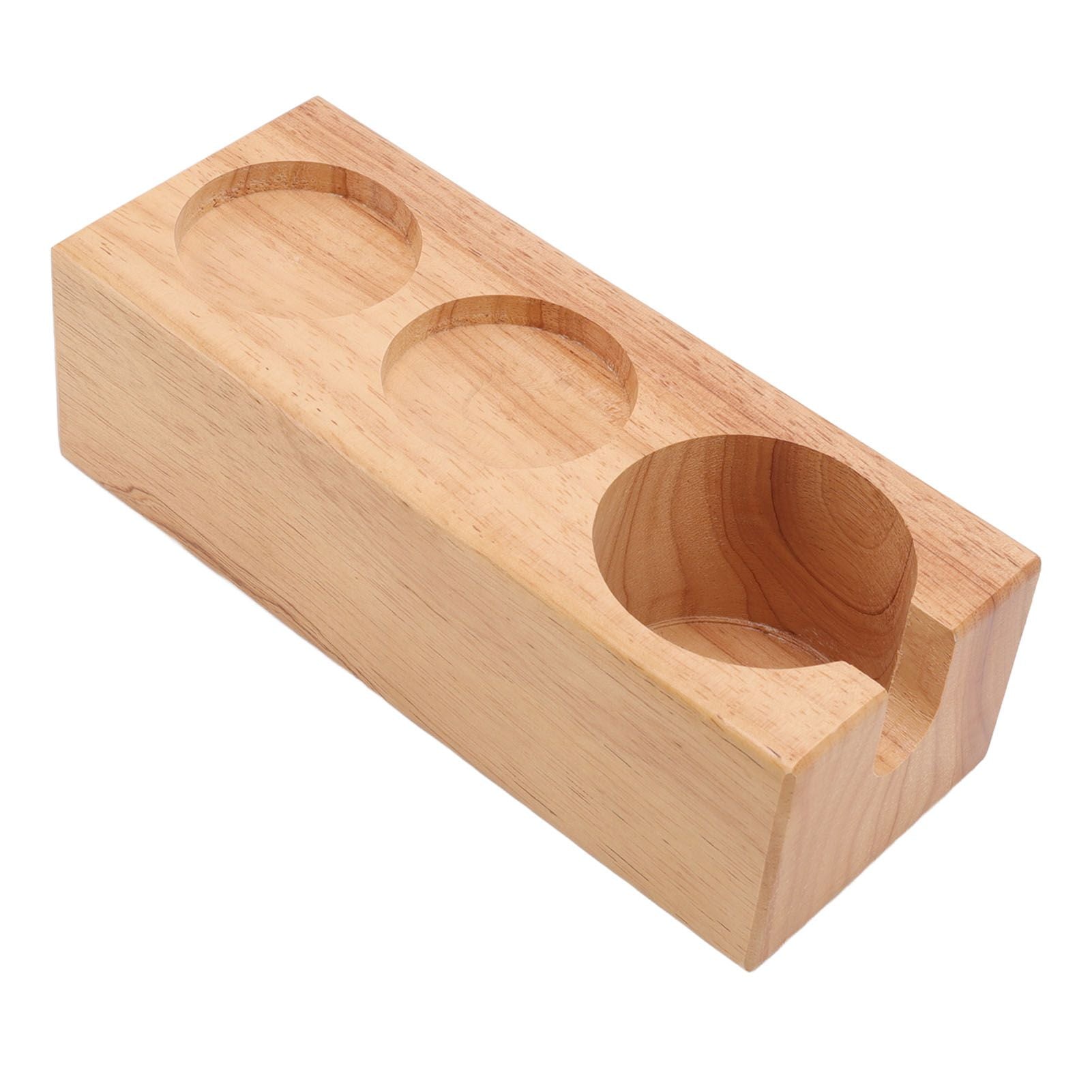 Coffee Filter Tamper Holder Beech Environmental Protection Coffee Tamper Station Base for Home Bar Cafe Wood Color