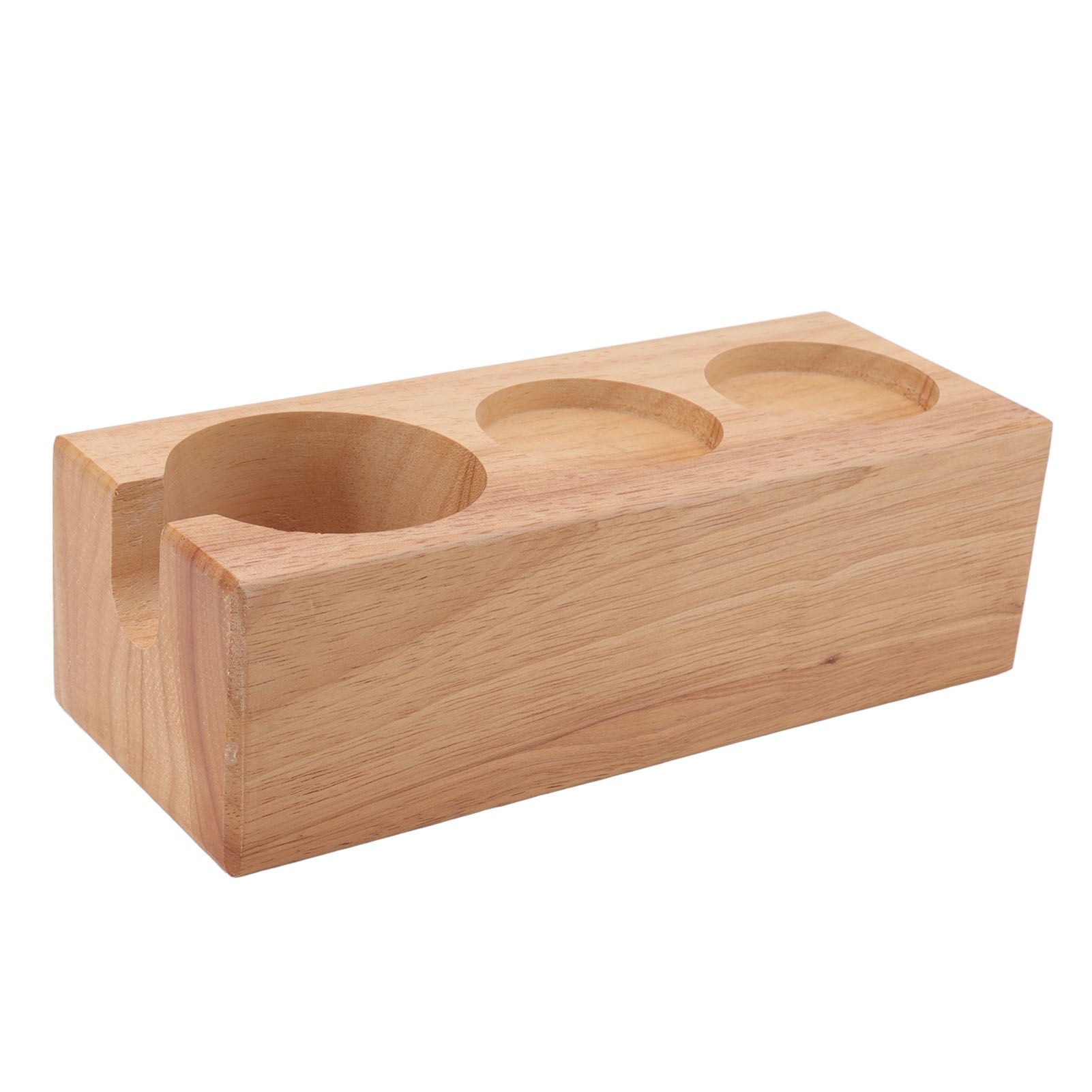 Coffee Filter Tamper Holder Beech Environmental Protection Coffee Tamper Station Base for Home Bar Cafe Wood Color