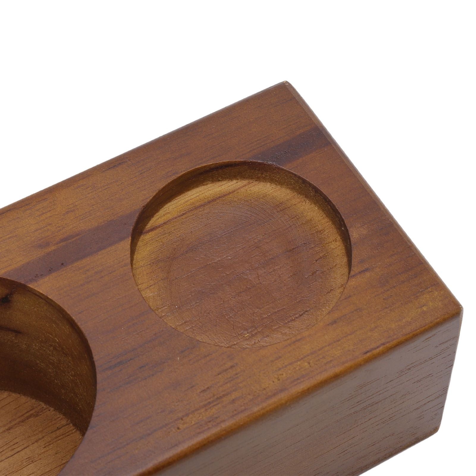 Wooden Coffee Protafilter Stand Holder Coffee Tamper Holder Stand Tamping Station Brown