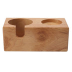 Wooden Coffee Protafilter Stand Holder Coffee Tamper Holder Stand Tamping Station Burlywood